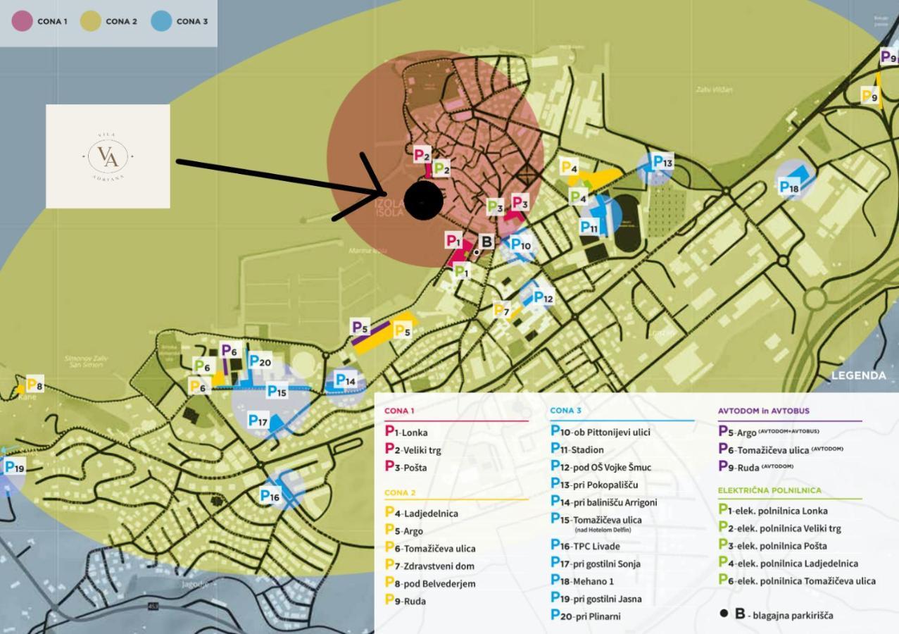 Vila Adriana Izola Bagian luar foto